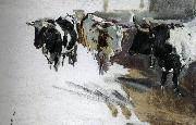 Joaquin Sorolla Bull Project Germany oil painting artist